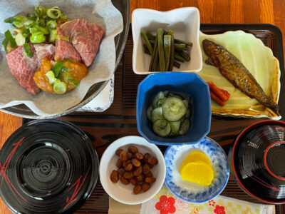飛騨牛みそステーキ定食 – Hida Beef Miso Set ￥1650